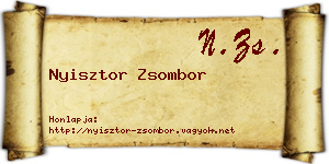 Nyisztor Zsombor névjegykártya